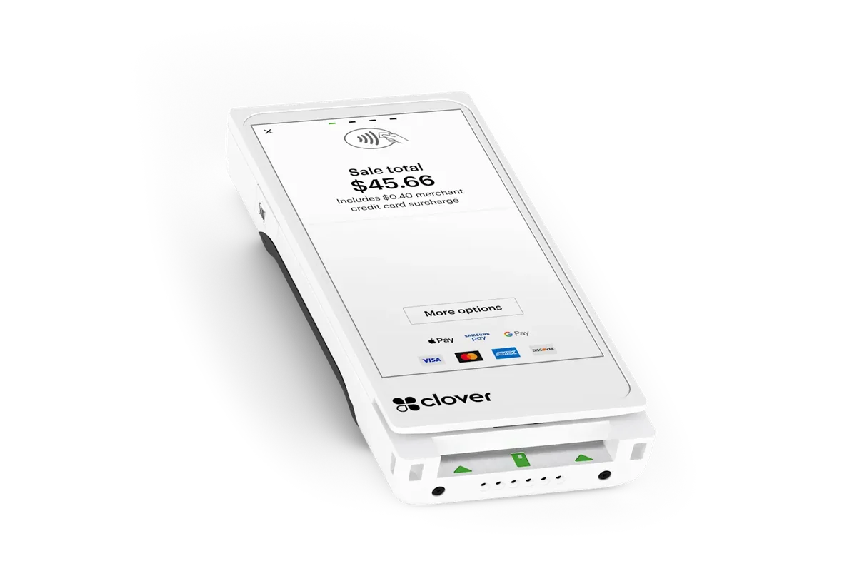Clover Flex Pocket with a tap to pay screen