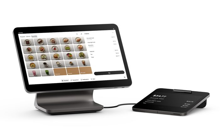 Square Register with customer-facing display